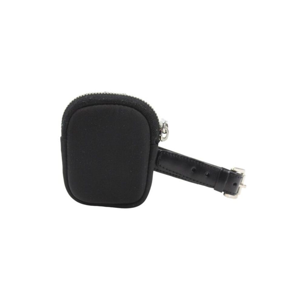 Prada Womens Zip Around Mini Pouch Coin Wallet Black